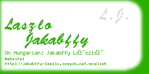 laszlo jakabffy business card